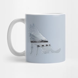 Huski dog in snow - dogsledging Mug